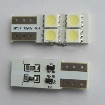 

100X T10 4 SMD LED 5050 Car Auto Wedge 12V Turn Signals Light Lamp Bulb White free shipping