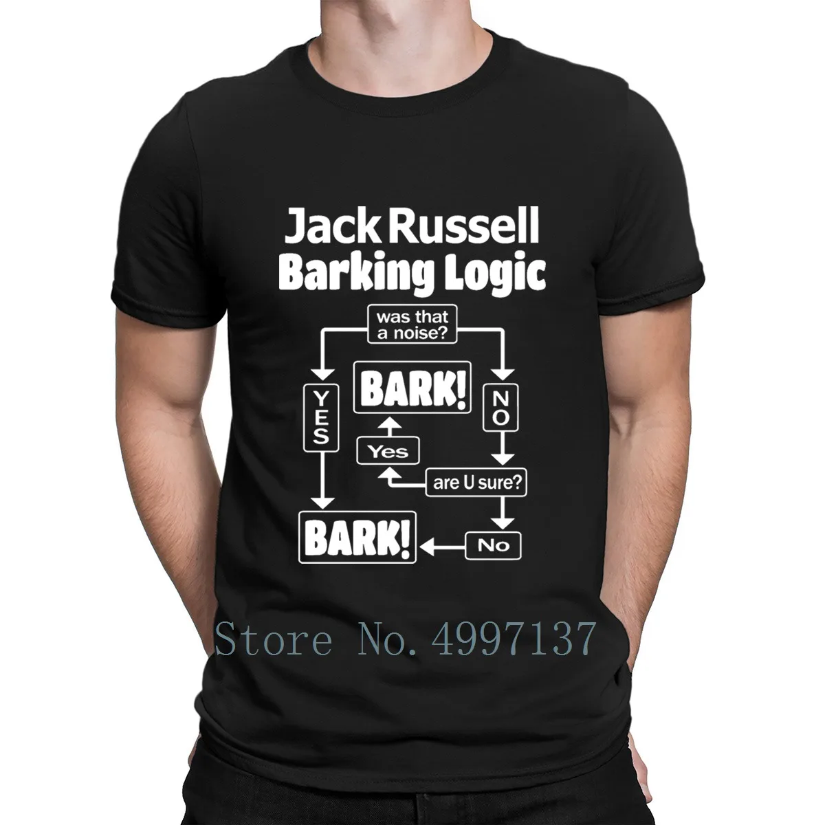 

Jack Russell Terrier Barking Logic T Shirt Trend Building S-3xl Printing Tee Shirt Summer Original Graphic Shirt