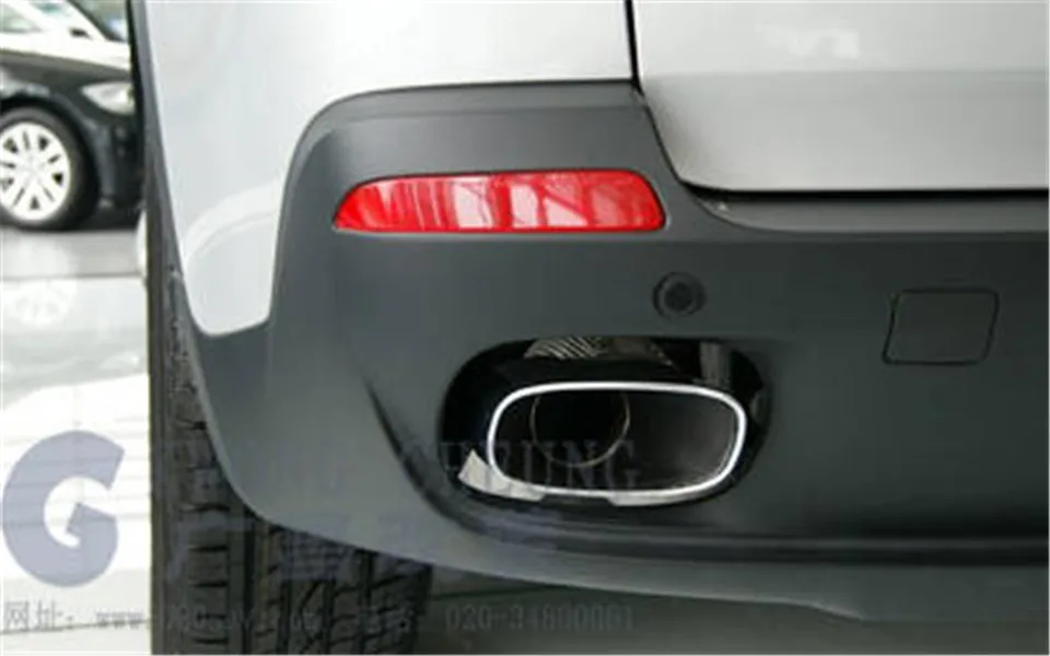 per BMW X5 G05 X7 G07 2019-2021 vitesurz Adesivi per coperture per Tubi di Scarico per Auto in Acciaio Inox Neri Accessori per Auto （Adatto per Versione Sportiva M）