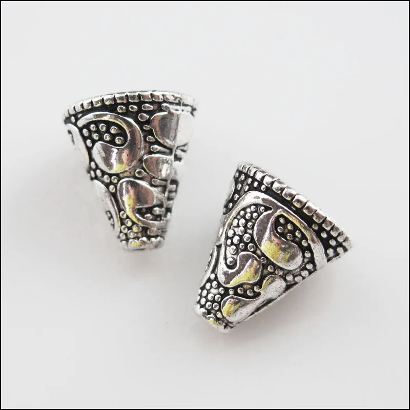 

8Pcs Tibetan Silver Tone Flower Cone End Bead Caps Craft DIY 12x13mm