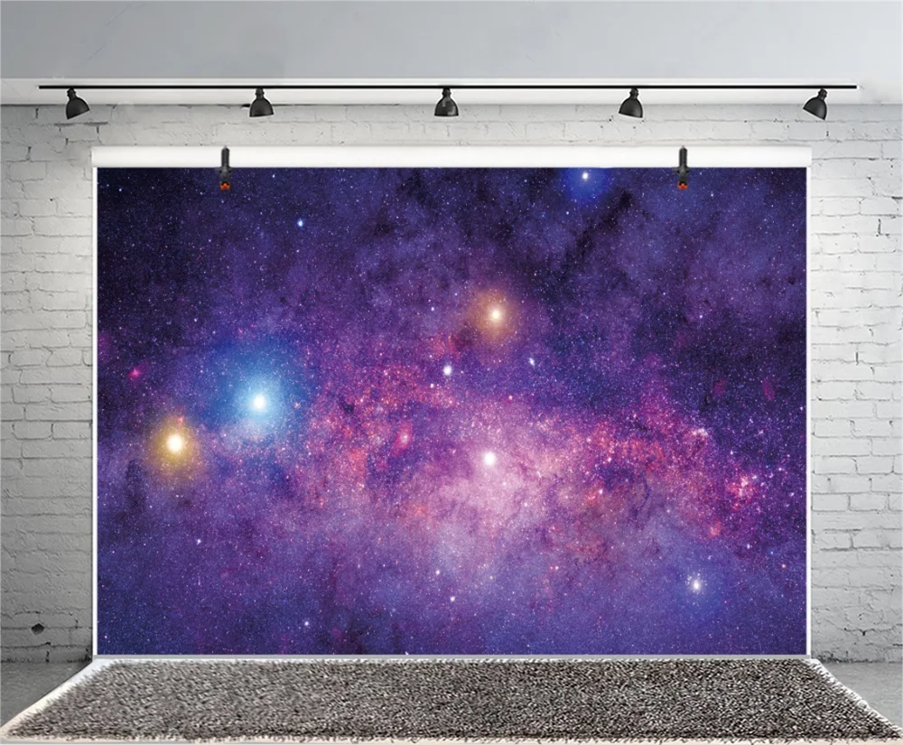 Laeacco Glitter Star Starry Fantasy Universe Party Baby Portrait Photography Backgrounds Photographic Backdrops For Photo Studio |