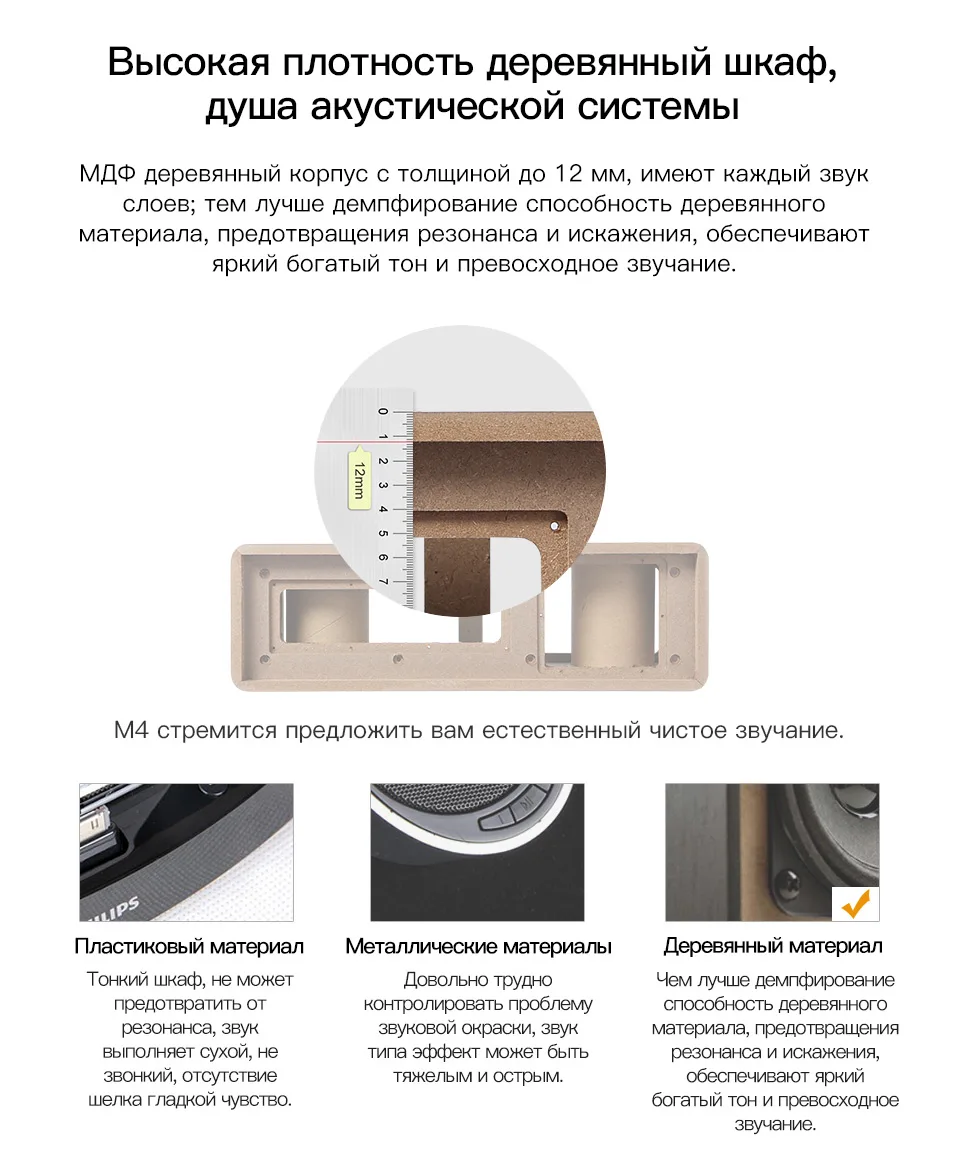 GGMM M4 беспроводная Wi-Fi колонка, Bluetooth колонка, портативная колонка с Hi-Fi стерео звуком и басами для iOS, Android и Windows, сертифицирована MFi