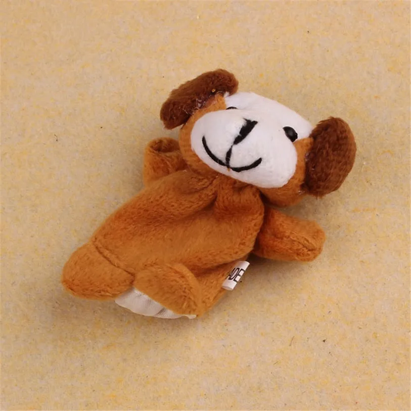 Buy HOT 2Pcs Dog Soft Animal Finger Puppet Baby Infant