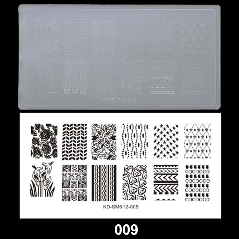 Conjunto da Arte do Unha Placa de Selo Ferramentas da Arte do Unha Plástico Transparente Polonês Faça Você Mesmo Unha Manicure Stamping Template Imagem Profissional 10 Pcs 9 Beleza e saúde