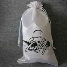 Атласные сумки для упаковка ювелирных изделий/макияж/подарок/Свадебные/вечерние/хранение/волосы/парики/мешок для обуви шелковая ткань мешочек Саше Пользовательский логотип 500 p