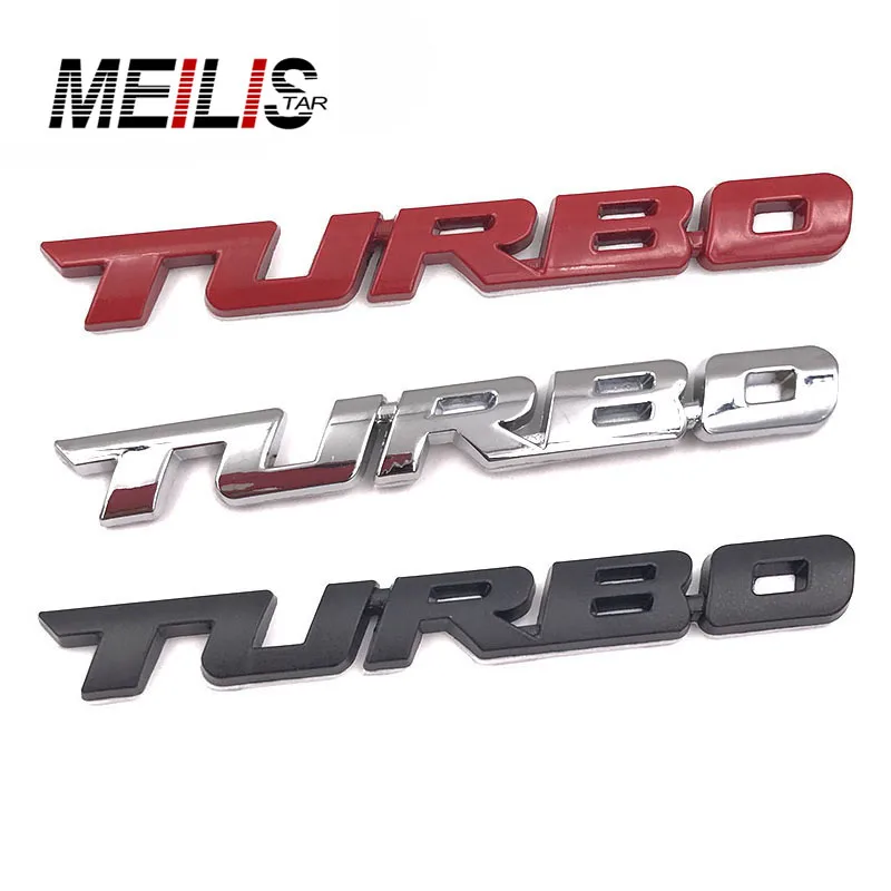 3D Metal TURBO Emblem Car Styling Sticker Body Rear Tailgate Badge For Ford Focus 2 3