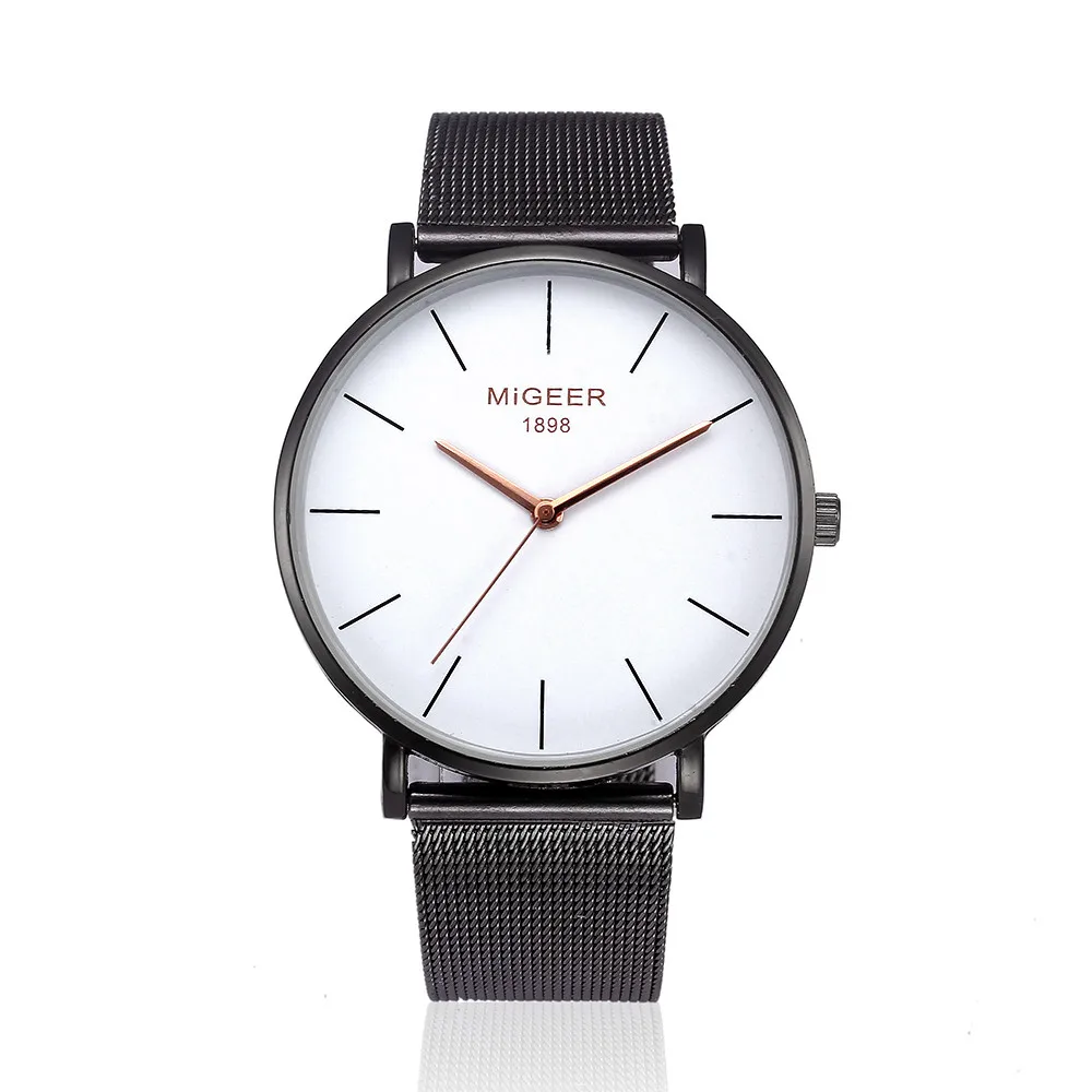 

MIGEER Women's Net with Watch #1898 Simple Scale Solid Color Dial Fashion Casual Quartz WristWatch Bracelet sports women watch 7