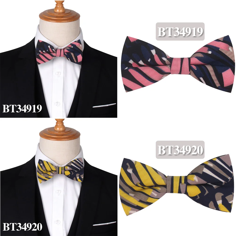 Модный мужской галстук-бабочка с классическим принтом, галстук-бабочка для мужчин, деловой Свадебный взрослый цветочный галстук-бабочка, костюм с бабочками, галстуки-бабочки