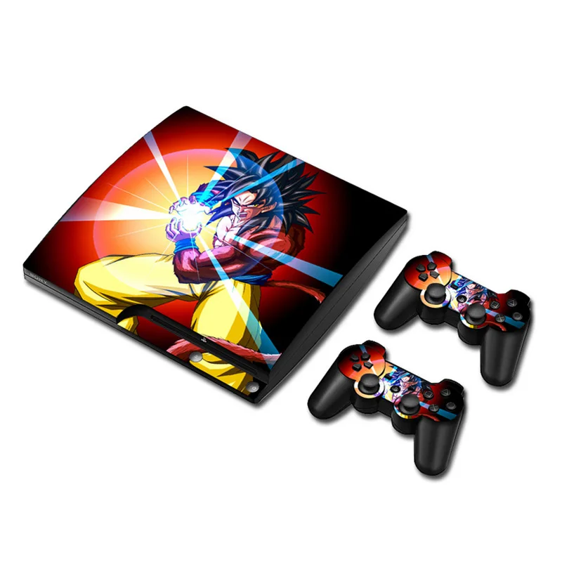 Dragon Ball Виниловая наклейка для sony PS3 Slim playstation 3 Slim и 2 контроллера skins sticker s