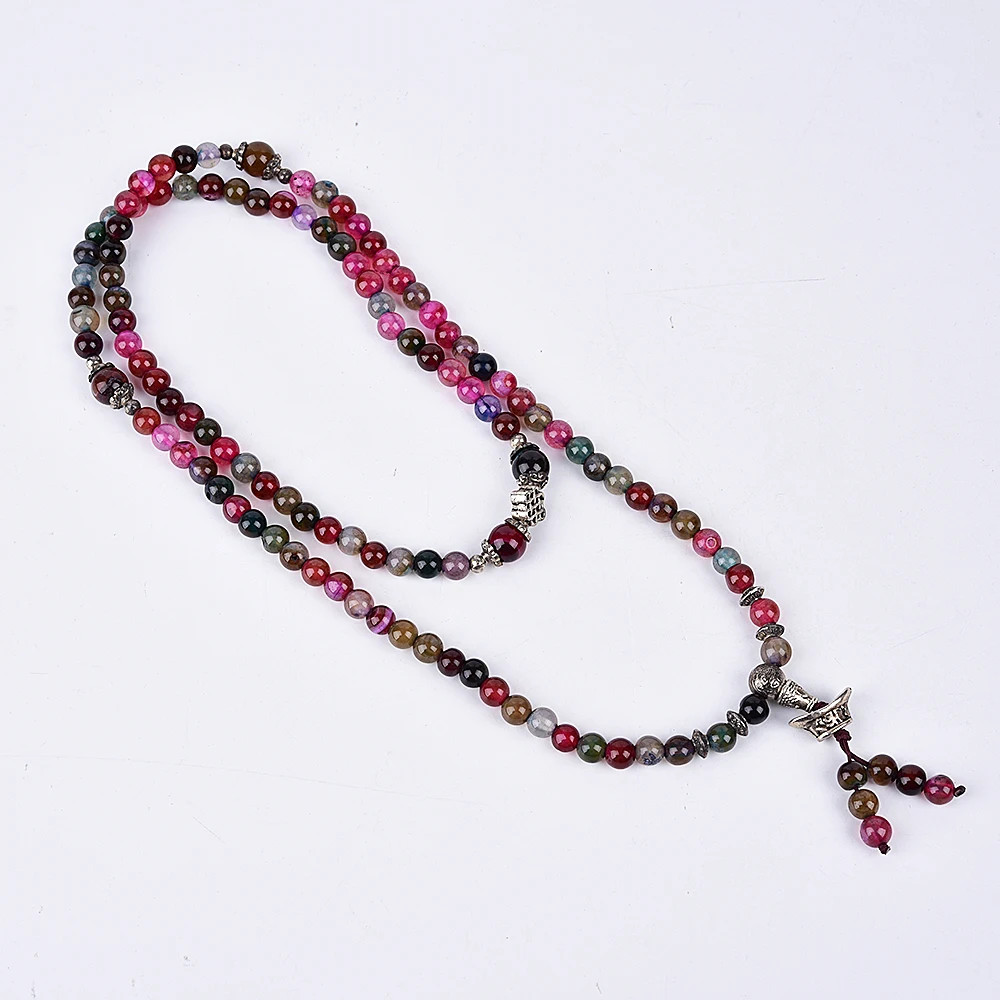 Asingeloo многоцветный Тибетский Природный камень браслет для женщин Кристалл этнические бусины браслет ювелирные изделия