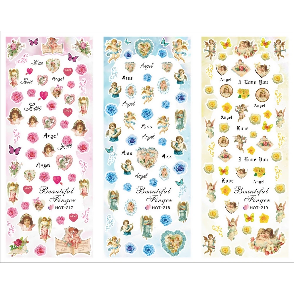 

3 PACKS / LOT MOSAIC ANGEL RELIGION GOD MOTHER NAIL TATTOOS STICKER WATER TRANSFER DECAL NAIL ART HOT217-219