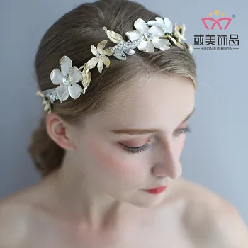 

NPASON 2019 G4159 Manual Bride Headwear Wedding Garland An Crown Wedding Dress Accessories Baroque Crown