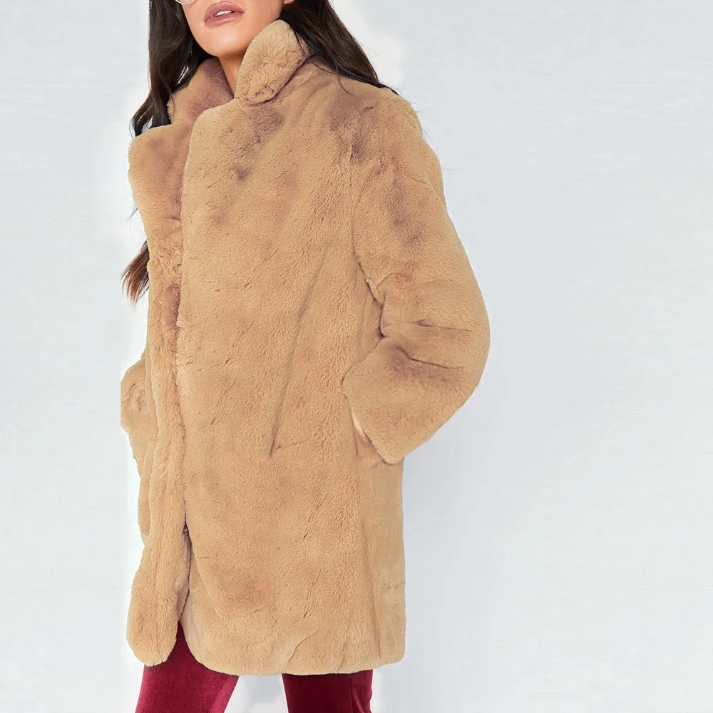 Страусиная одежда, пальто для женщин, зимнее женское теплое длинное пальто из искусственного меха, куртка, парка, верхняя одежда, пальто и куртка, Женское пальто