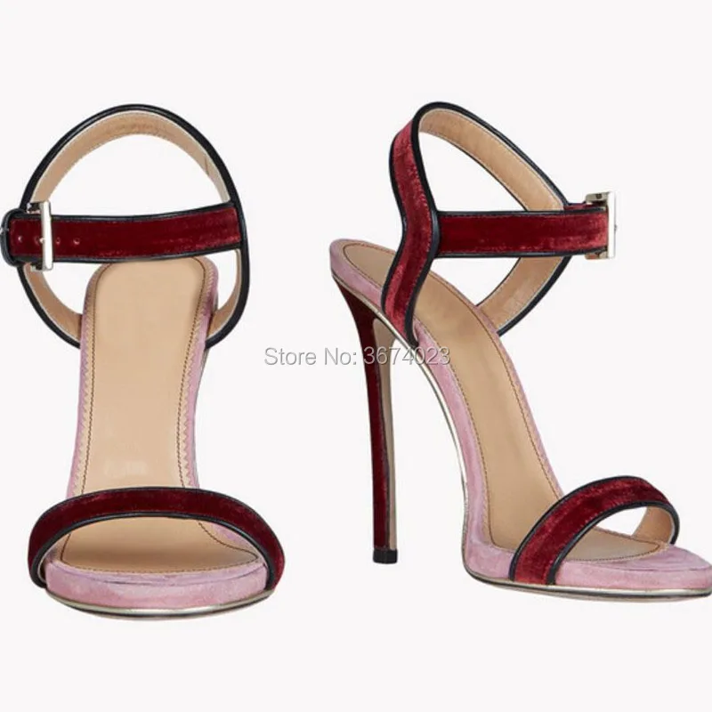 Verano Stilettos Retazos Correa Sandalias Zapatos Mujeres color De Abierta Plataformas Tacones Mezclados 1 Básicas 120mm 2 Moda Punta Qianruiti Colores Color nqIvEpn