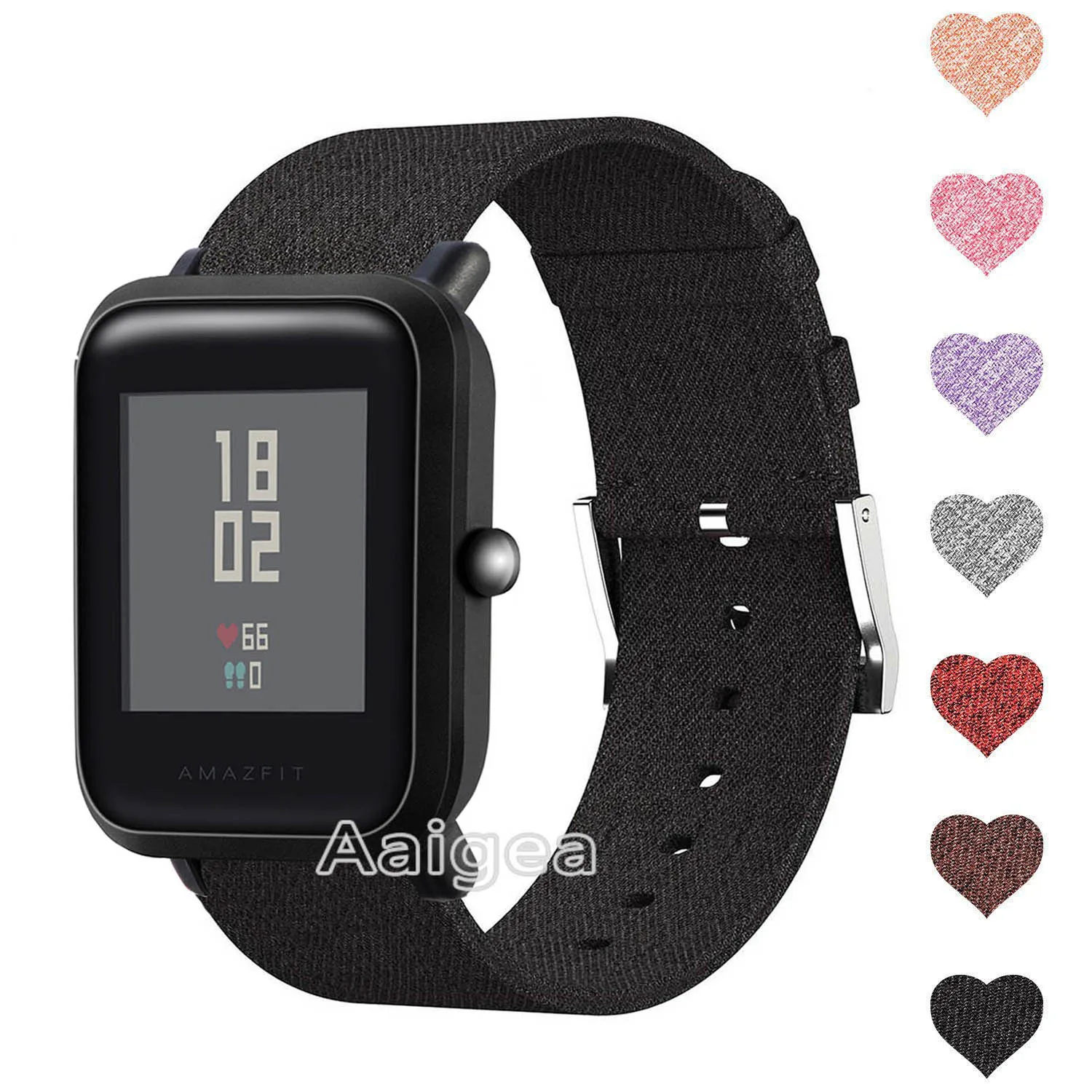 

New Woven Fabric Watch Strap Band for Xiaomi Huami Amazfit Bip BIT PACE Lite Youth Watch Replacement Nylon Wrist strap 20mm band