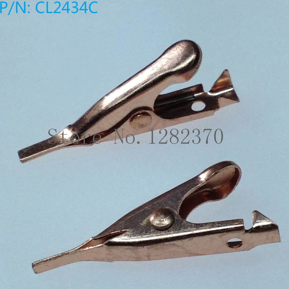 

[SA] CL2434C miniature copper flat special small alligator clips Micro Toothless Alligator Clip --100pcs/lot