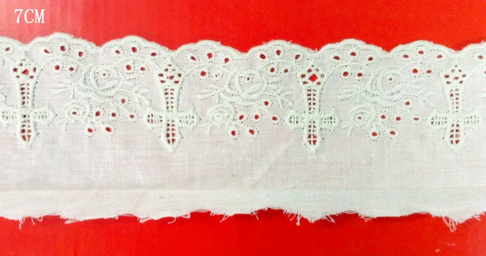 

Top quality 7cm beige 9088 cotton fabric base cotton hollow-out Christian church cross image embroidery lace trim,XERY0207B
