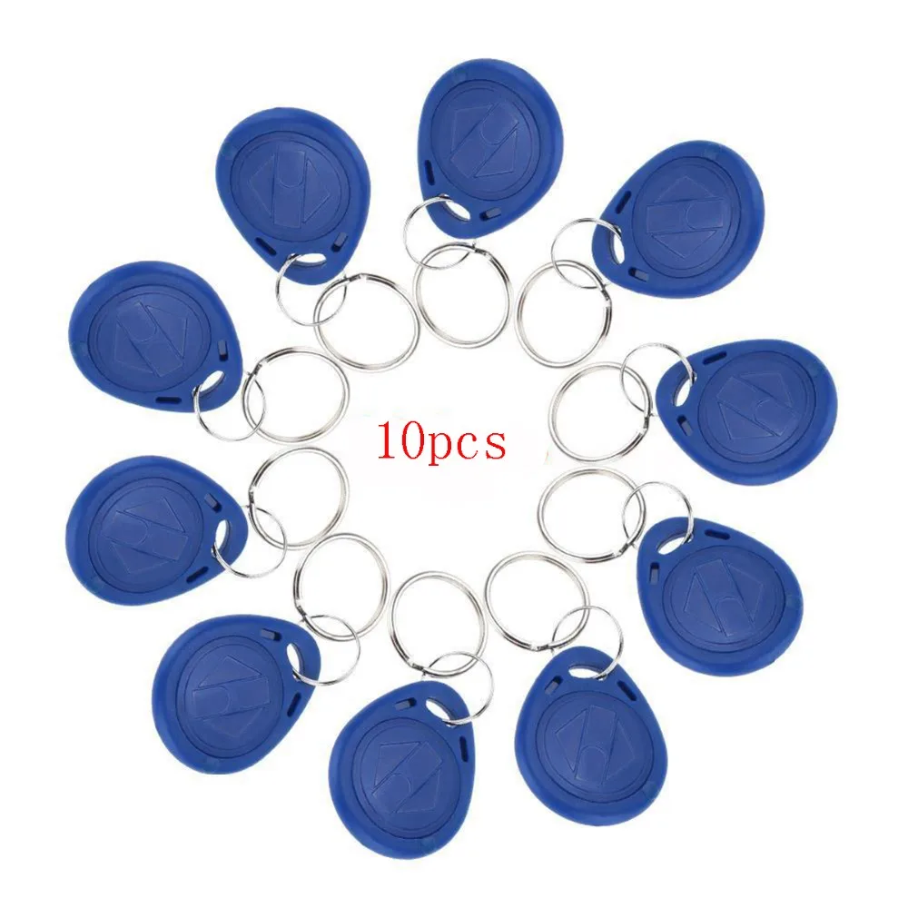 

10pcs 125KHz RFID Card Tags ID Card Key Chain for Door Access Control System F1238L