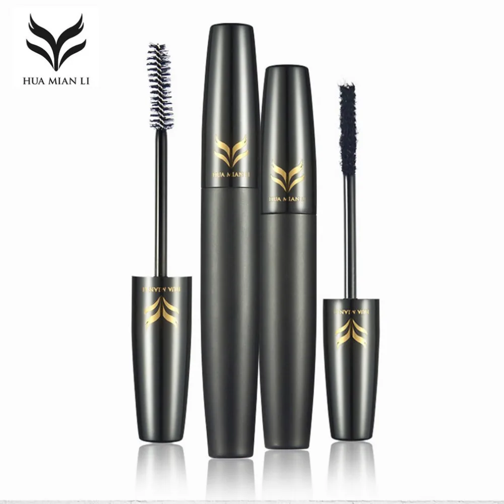 HUAMIANLI 2pcs/set 3D Mascara Set Black Mascara & Natural Fiber