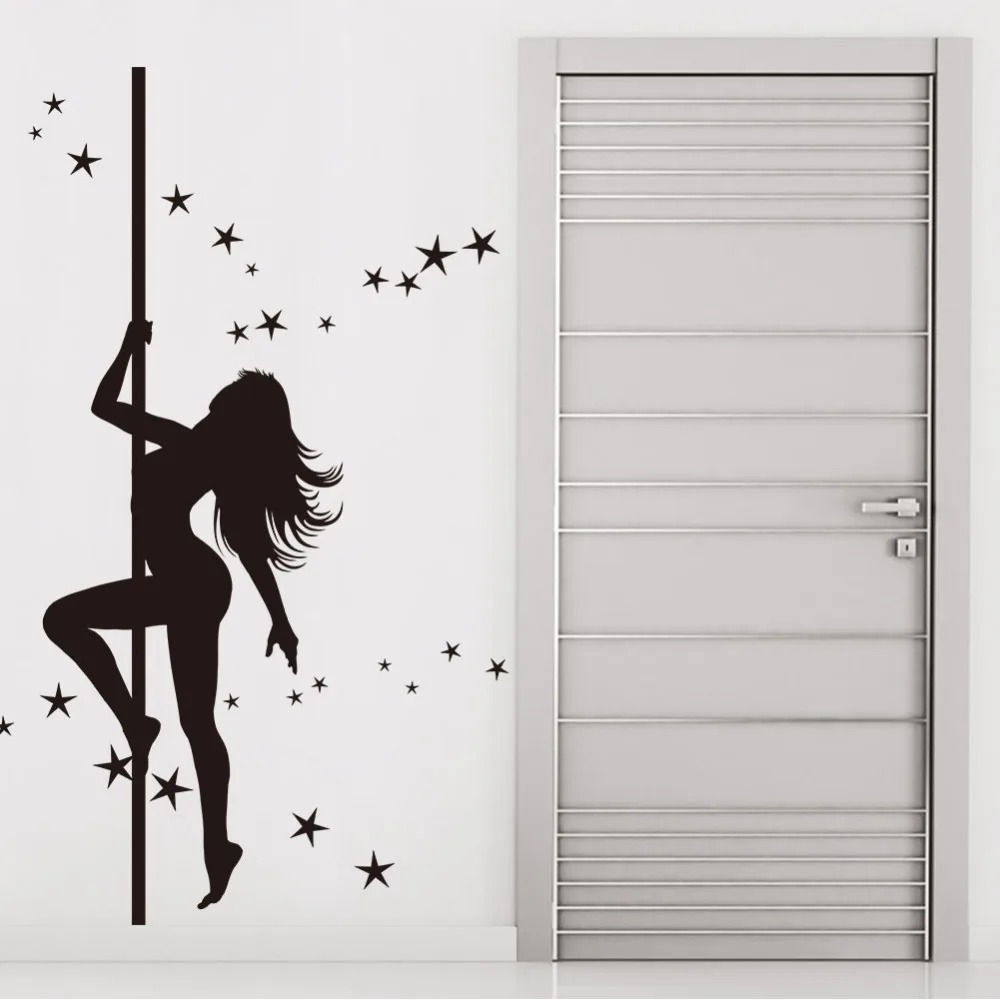 Sex Dancing Girl Wall Decal Stickers Stars Vinyl Decal Sticker 