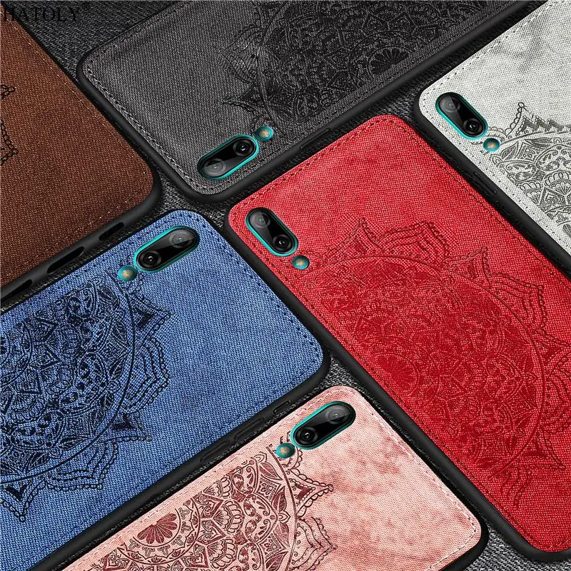 

Cover Huawei Y7 Pro 2019 Case Silicone Rubber Shell TPU Cloth Texture Phone Cover For Huawei Y7 Pro 2019 Case Huawei Y7 Pro 2019
