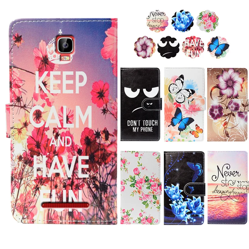

Fashion PU Leather Flip Print Wallet Case For Digma Hit Q500 3G Case Cover Book Case 5.0" Ultra-thin Phone Cover