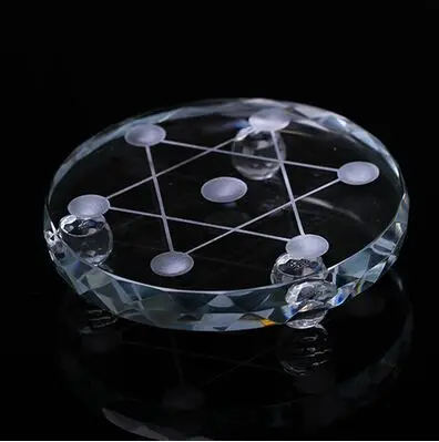 

7 Star Plate Asian Quartz Crystal Healing Ball Sphere Stand Without Ball FeiFanStyle -1PC