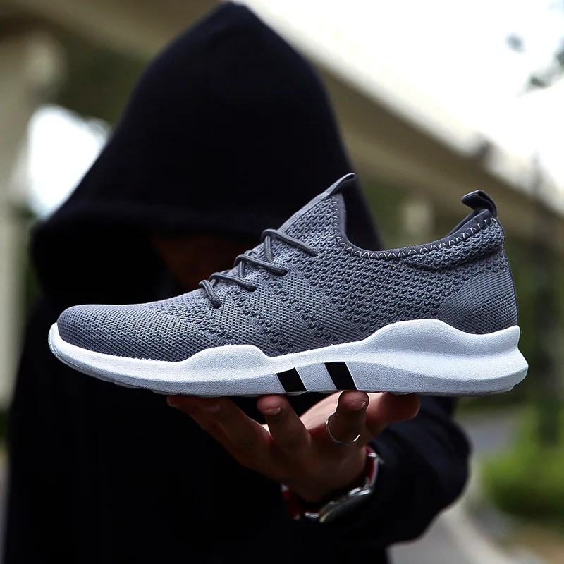 2019 Men Shoes Lightweight Sneakers Breathable Slip-on Casual Shoes For Adult Fashion Footwear Zapatillas Hombre Black