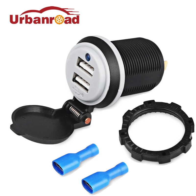 Fishberg 5v 4.2A Truck Motorcycle Boat Car Dual USB Socket Charger 12V