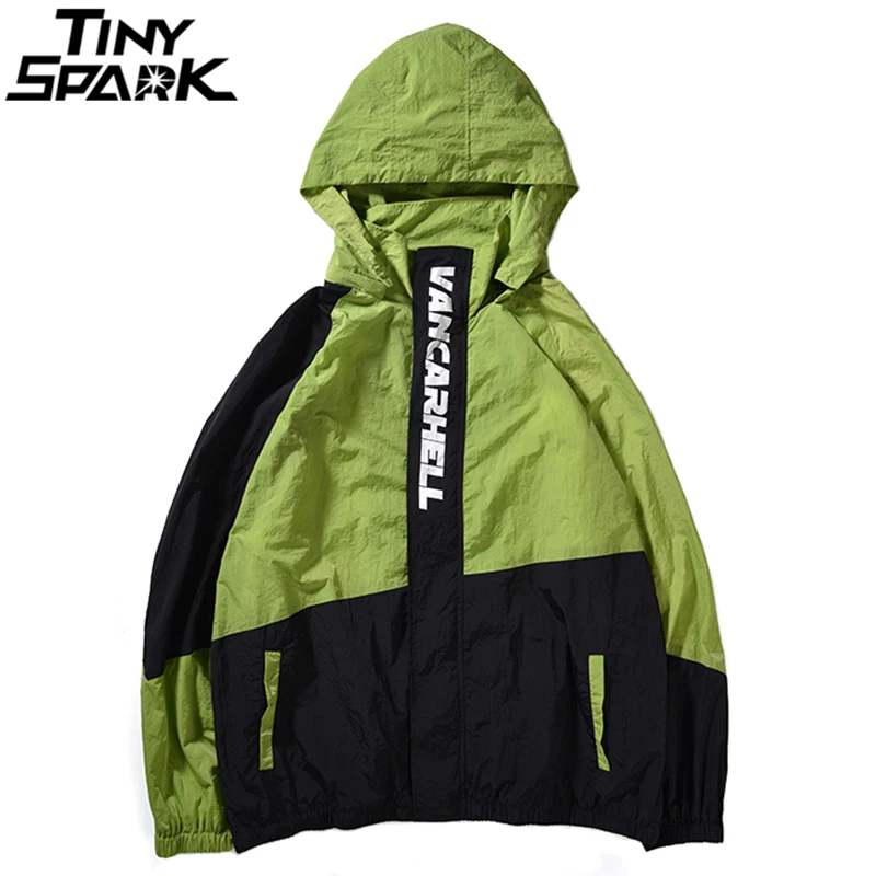 Hip Hop Hoodie Jacket Windbreaker Men Streetwear Harajuku Retro Color Block Jacket Coat Thin Track Jackets Oversized 2018 Autumn Hip Hop Hoodie Jacket Windbreaker Men Streetwear Harajuku Retro Color Block Jacket Coat Thin Track Jackets Oversized 2018 Autumn