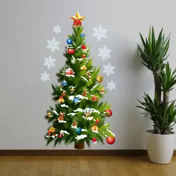 

45*82cm Christmas Tree Wall Sticker Vinyl Removable Wall Stickers Home Wall Decor Poster vinilos paredes