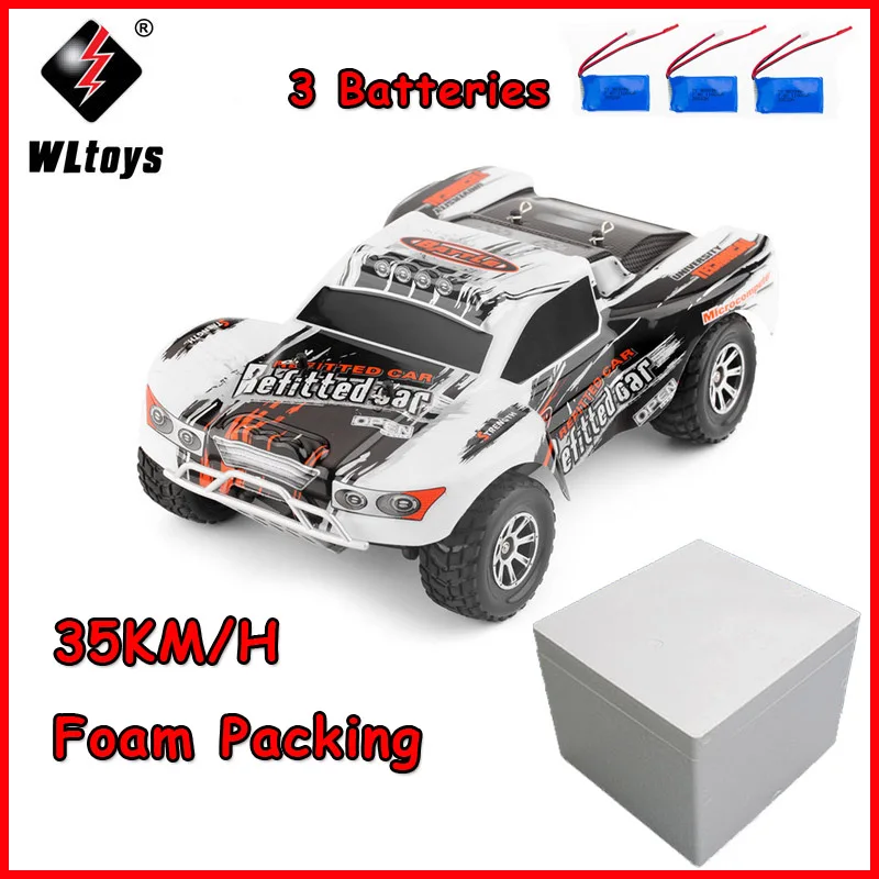 WLtoys A969-A 1:18 RC автомобиль 4WD 4CH высокоскоростной пульт дистанционного управления SUV 35 км/ч Внедорожный гоночный автомобиль 2,4 ГГц RC Monster Truck - Цвет: A969-A 35KM 3battery