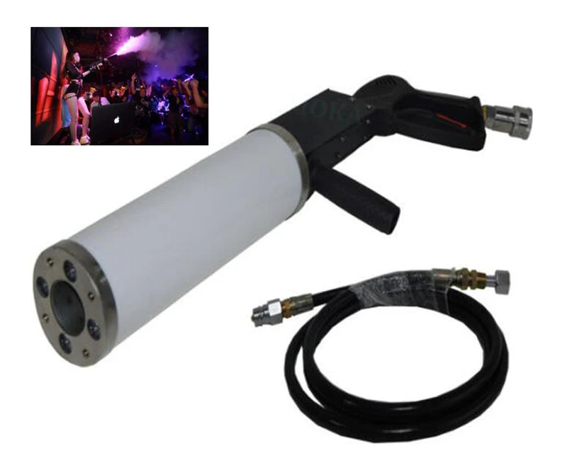 Jet led co2 gun Pro stage effect handheld night club bar dj equipment Fogger