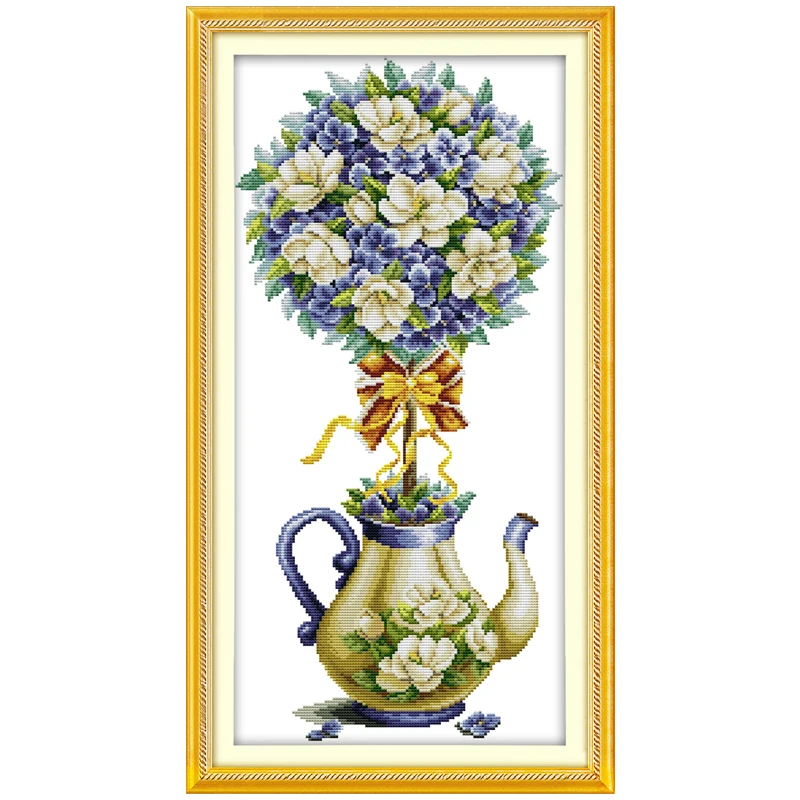 Buy Magnolia Teapot Counted Cross Stitch 11CT 14CT