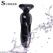 Электробритва Моющаяся бритва Мужская электрическая бритвенная машина 3D Водонепроницаемая перезаряжаемая роторная бритва плавающая с тремя головками