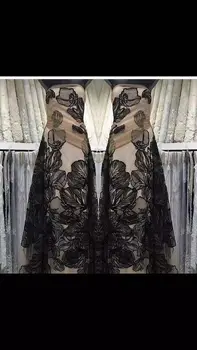

Hot selling CGL-71933-5 black chantilly lace french lace for party dress