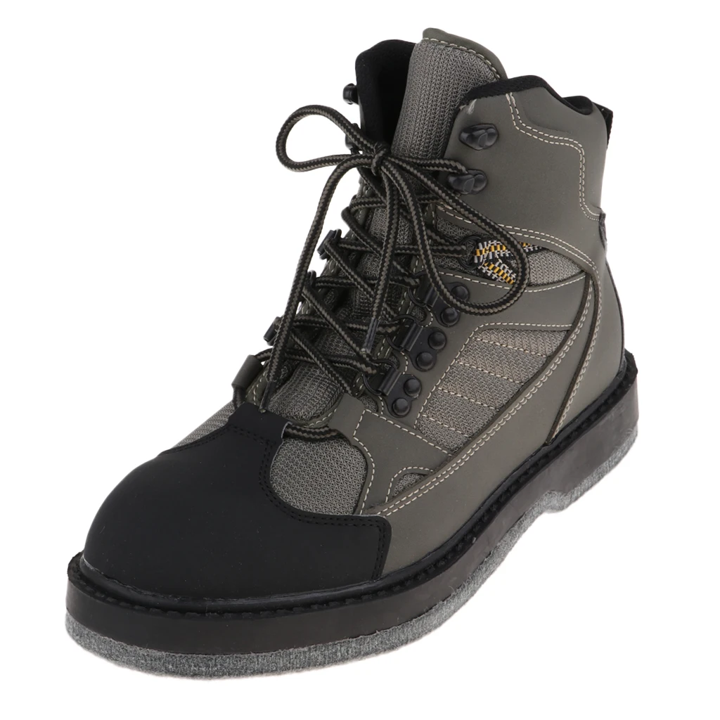Fishing Hunting Wading Shoes Breathable Quick-dry Boots Outdoor Anti-slip Wading Waders Boots with Felt Sole US 8-12