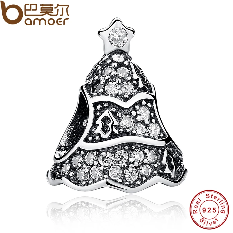 Real 925 Sterling Silver Twinkling font b Christmas b font font b Tree b font Clear