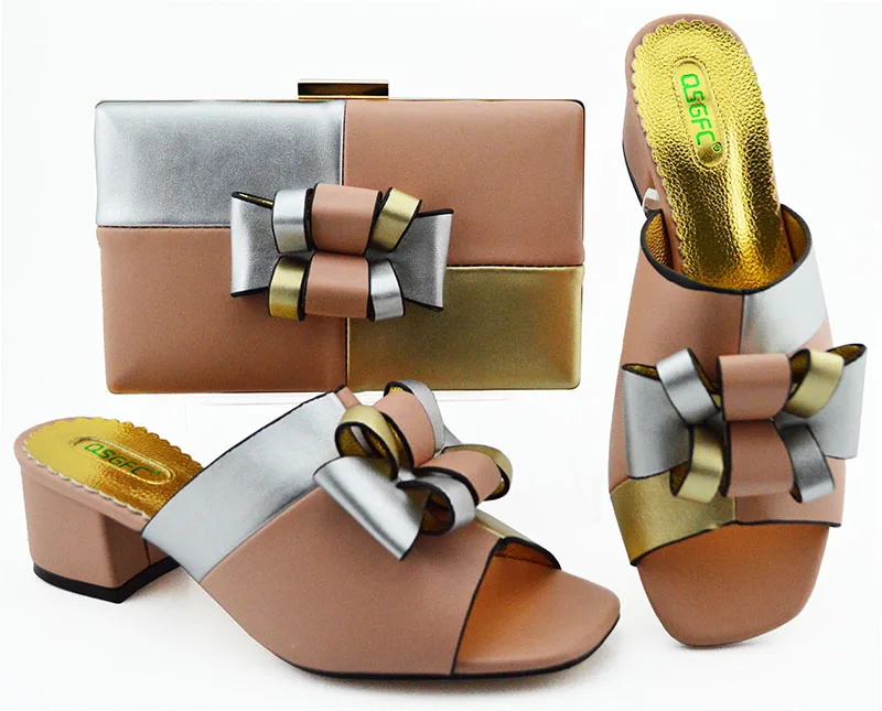 

Newest Pink Italian Shoes with Matching Bags for Wedding Women Shoes and Bag to Match for Parties Nigerian Shoes and Bag Sets