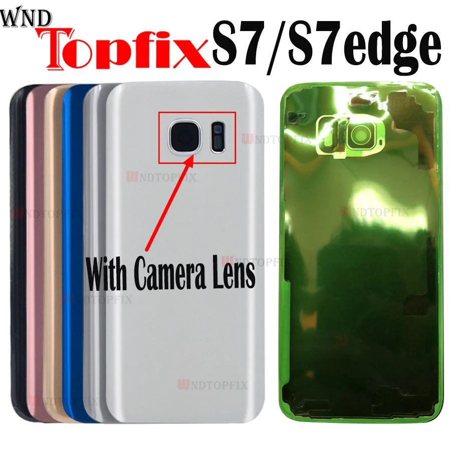 Для Samsung S7 Edge Крышка батарейного отсека для Galaxy G935 G930 задняя крышка G930F корпус +