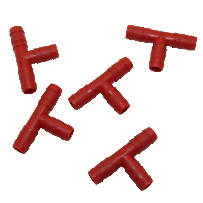 9mm Red plastic barb tees garden water connectors gardening fittings