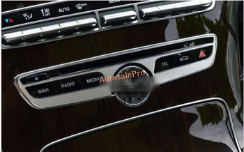 

Aluminum Alloy Dashboard console button Frame Cover Trim For Mercedes Benz C Class W205 2014-2015