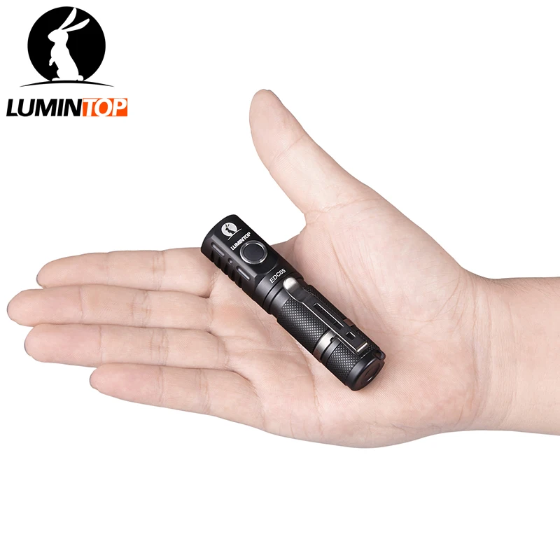 LUMINTOP EDC 800 Lumens Cree XP-L Led Mini Tactical Flashlight EDC05 with Magnetic Tail Power by AA/14500 Battery