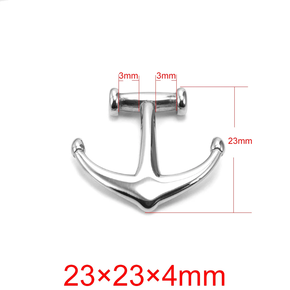 316L нержавеющая сталь Якорь Браслет Крючки Ювелирных изделий застежка аксессуары подходит 5 мм 3 мм веревка кожаный шнур ювелирные изделия DIY Подвески