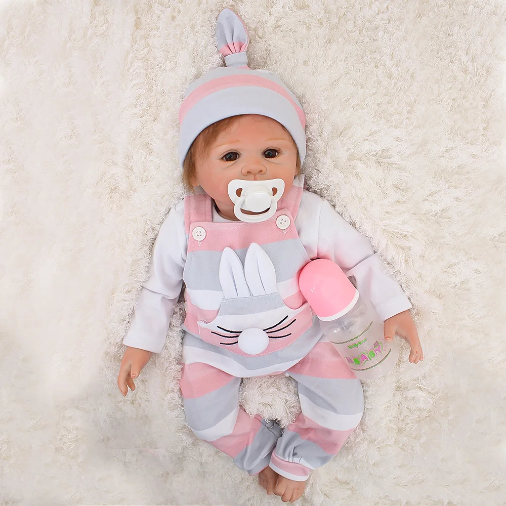 DOLLMAI Bebe DIY Reborn Dolls de Silicone cloth body 43cm Fashion