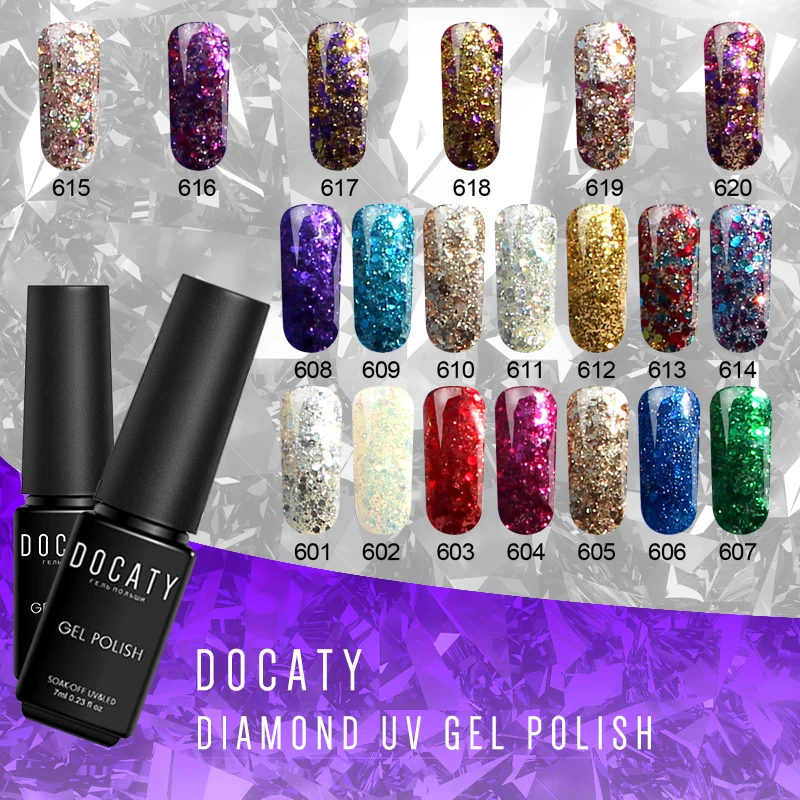 

Docaty Hybrid Varnishes Diamond Soak Off Gel Polish Primer for Nails Everything for Manicure for Nail Design Poly Gel