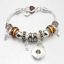 Bo world 4 цвета женский посеребренный 18 мм браслет с защелкой Женский Кристалл амулет клевер браслет ювелирные изделия из бижутерии BLE01