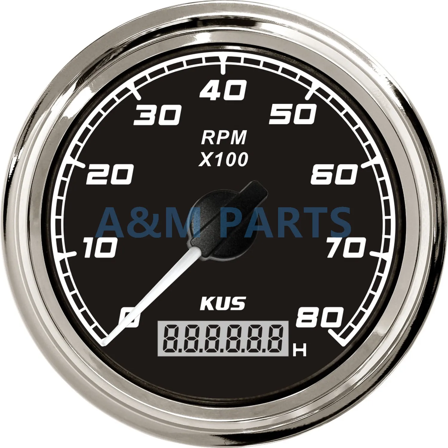 KUS Boat Tachometer With LCD Digital Hourmeter Marine Outboard Diesel Engine Motor Generator Tacho Meter Gauge 12V/24V 8000 RPM KUS Boat Tachometer With LCD Digital Hourmeter Marine Outboard Diesel Engine Motor Generator Tacho Meter Gauge 12V/24V 8000 RPM