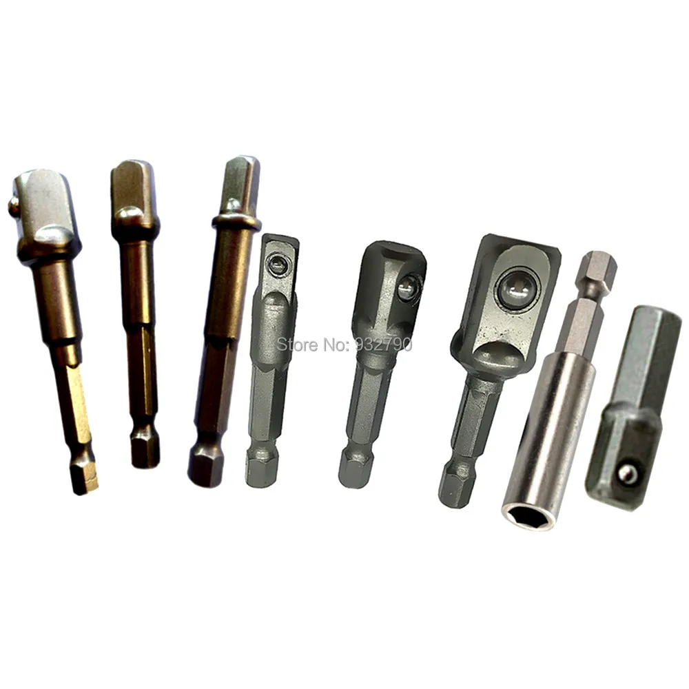 

1/4" Hex to 1/4" Sq Dr Socket Adaptor 25mm Socket Bit Adapter 1/4" 3/8" 1/2" Sockets Drive Adapter Extension 60mm Bit Holder