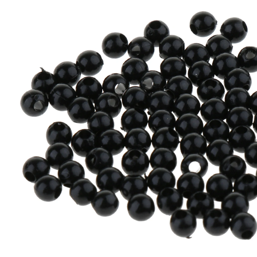 100 Pieces Black Plastic Safety Eyes with Washers for Teddy Bear Plush Toys Doll Puppet DIY Making Craft - 3mm